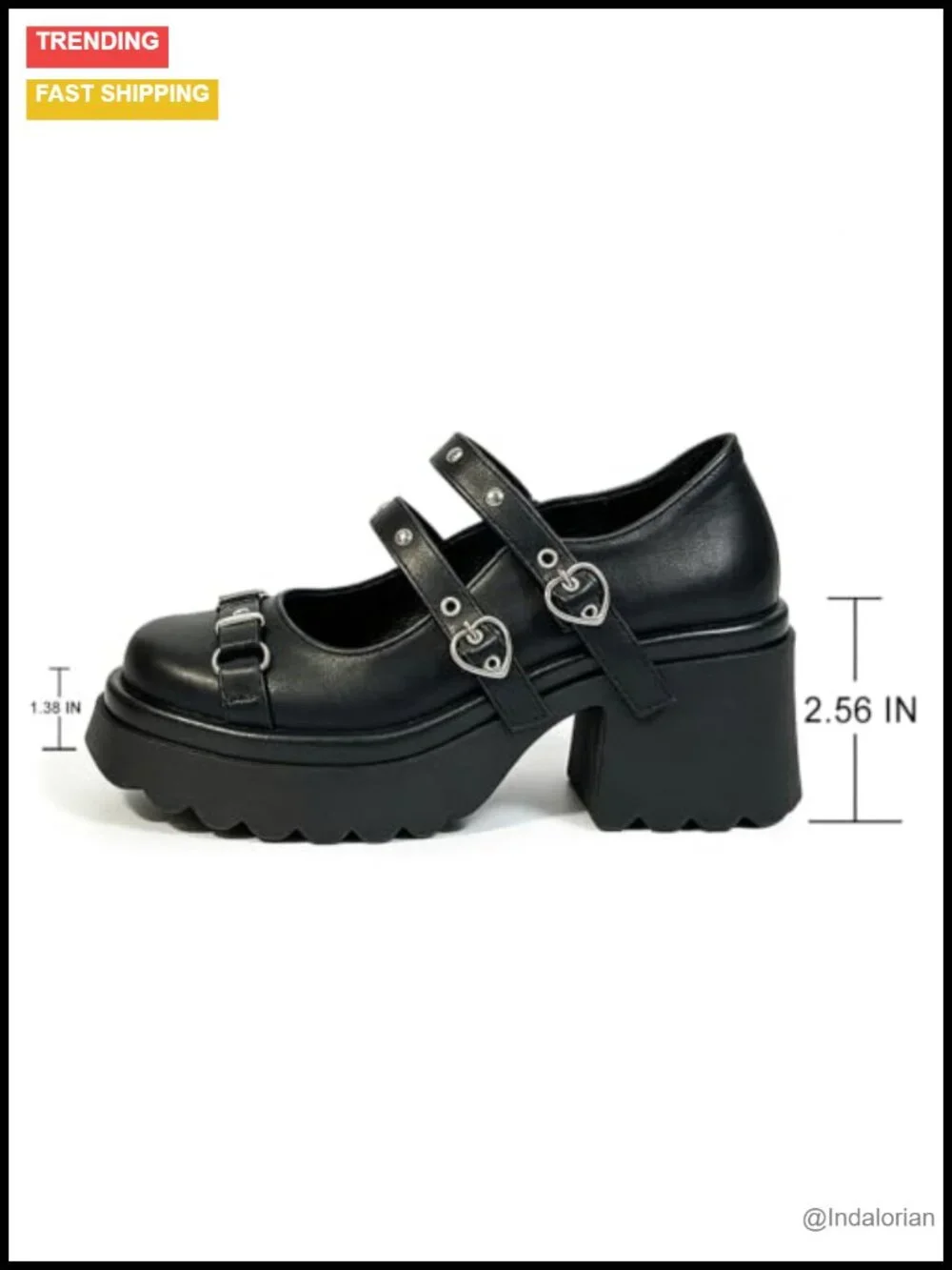 Lolita Mary Jane Heels Platform Chunky Gothic Pumps Cute Bow Lace